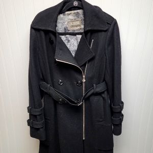 Black Guess Winter Trench Coat